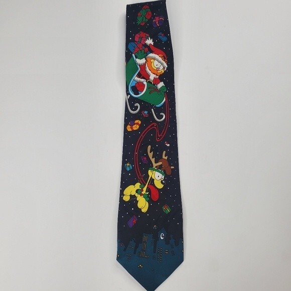 Vintage Garfield and Odie Christmas tie - Picture 1 of 3